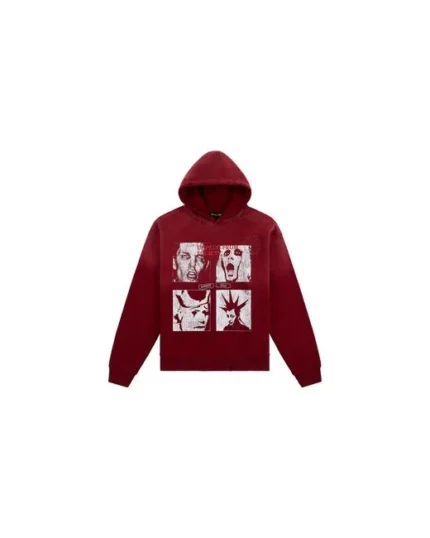 Boredom Kills Men's Red Unplug Hoodie Bk020